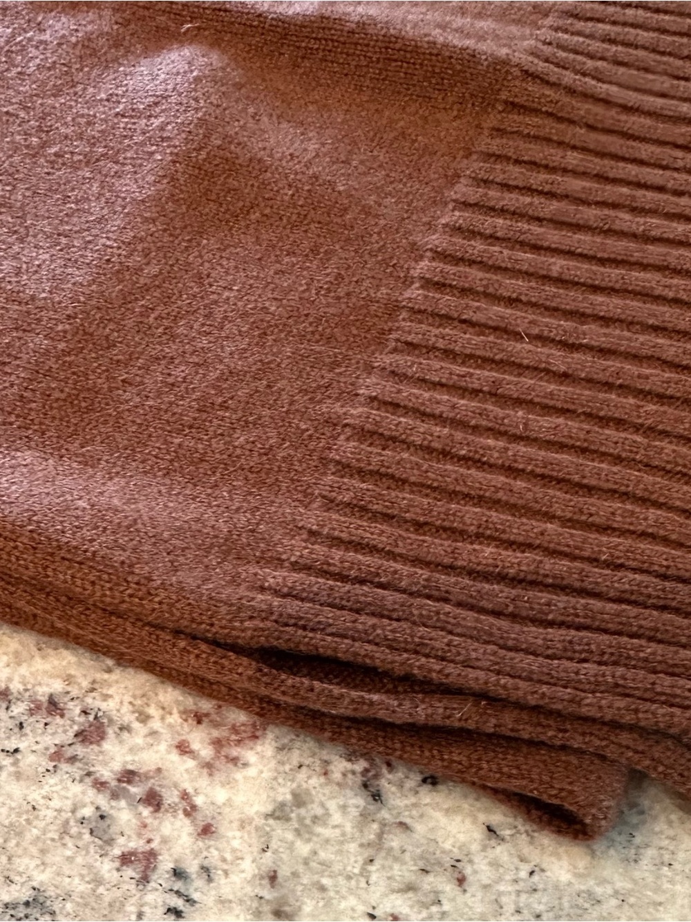 Hermès Paris 100% Cashmere Knit Scarf Brown Made in Italy NWOT Luxury - Picture 9 of 13